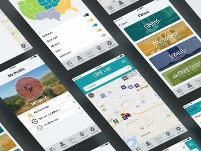 Camp & Rv App Redesign graphic design mobile design ui design