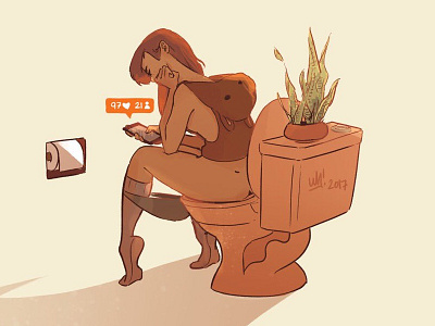 Mornings digital painting girl morning uhworks