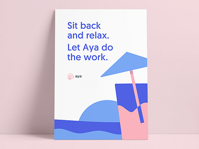 Aya Poster #1 bird branding cocktail mockup poster relax vacation