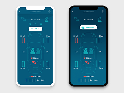 Vehicle PID Interactions autodesign automobile app ios iphonex mobile vehicle