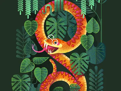 Jungle Snake illustration illustrator kidlit kidlitart vector illustration