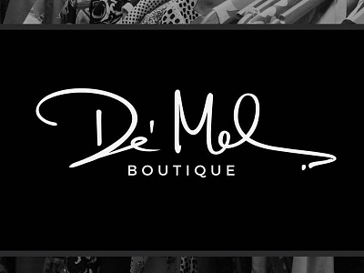 De' Mel Boutique hand sketch handwriting lettering signature