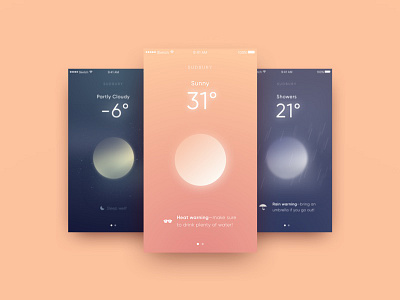 Bask app glow ui weather