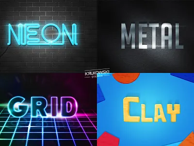 Photoshop Text Effects Pack vol.2 effect metal neon photoshop psd styles text
