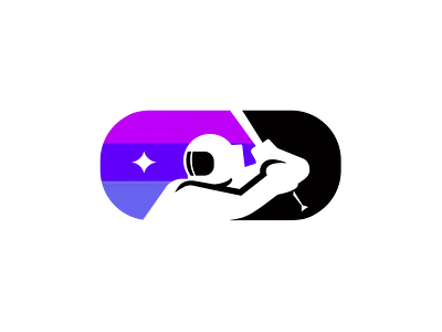 Spaceball astronaut baseball galaxy logo mlb modern space sports