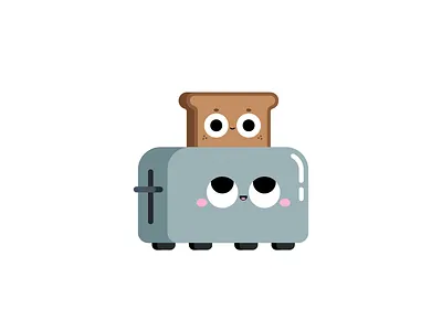 Toasty Friends character cute friends simple toast toaster
