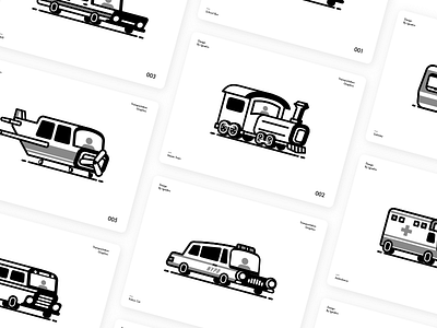 Transportation Graphic airplane ambulance car fire truck flat graphic icon police car school bus taxi train