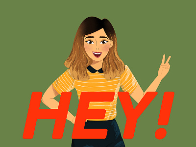 Hey Dribble! art art ph brush dribbble illustration photoshop self portait shot