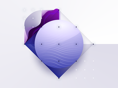 Globe circle digital gradient illustration lines shapes