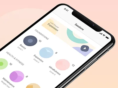 Meditation App - WIP color ios iphone x meditation mobile ux