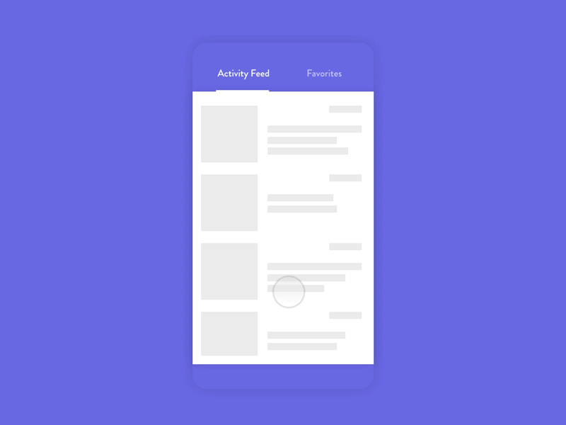 Activity Feed animation feed gif principle prototype sketch