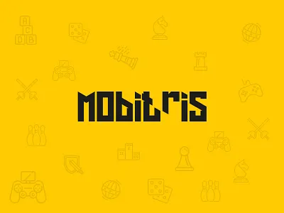 Mobitris Game Company Logo amblem font game logo logotype mobile game
