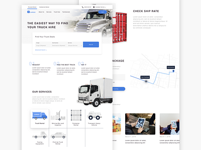 Cargo Website cargo company landing page shipping ui website