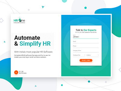 Landing page Inspiration creative form gradient landing page latest login material design website form