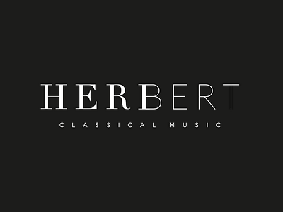 H E R B E R T classical music font mix logo logo design