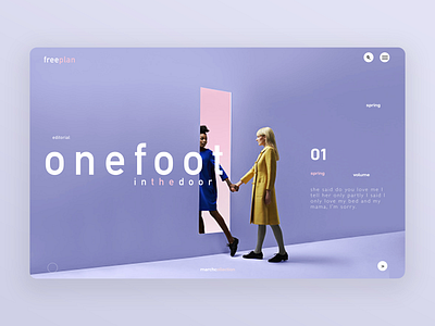 Foot in the door (Ui design landing page) branding design fashion graphic design photography ui design ux design web design