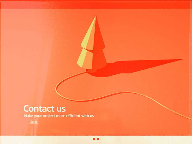 Contact us animation c4d design. ui