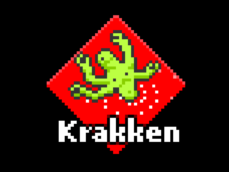 Krakken Animated Logo animated gif pixel art