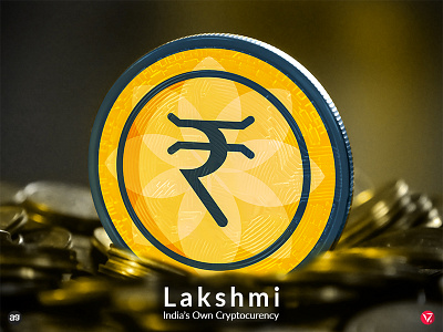 Logo concept for "Lakshmi" - India's Own Cryptocurrency coin cryptocurrency illustrator lakshmi logo logodesign virtuosoalpha virtuosodesigner