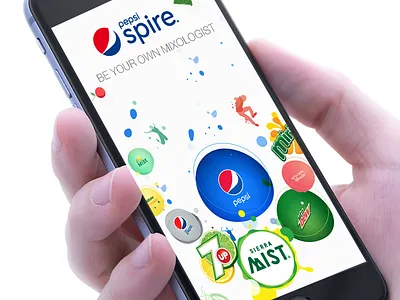 Pepsi Spire interaction design motion graphics uiux