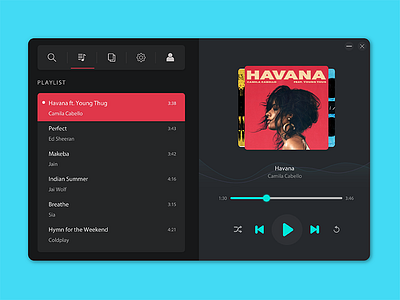 Music Player - Daily UI #009 009 dailyui music music player ui ux