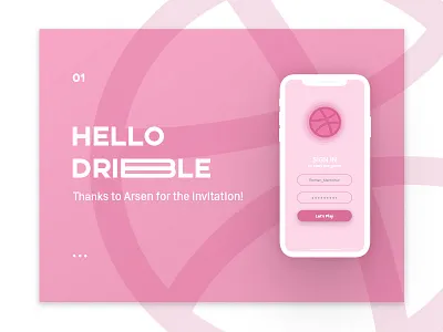 My first shot dribbble firstshot mobile pink signin ui ux