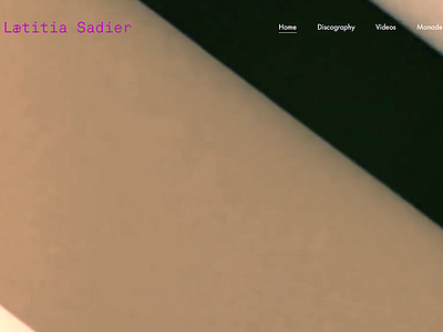 Laetitia Sadier - official website drag city duophonic laetitia sadier monade music stereolab too pure web design