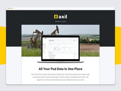 Simple Landing Page big data dashboard interface ui ux web