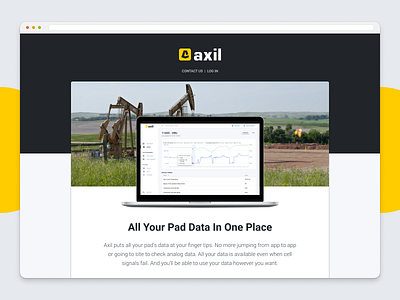 Simple Landing Page big data dashboard interface ui ux web