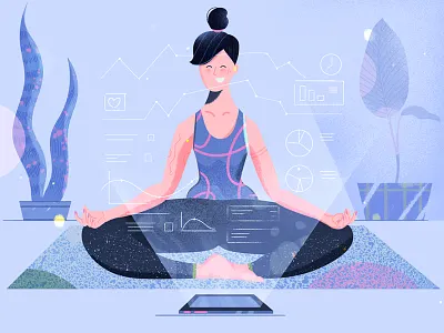 Health App article blog fireart fireart studio flat illustration news ui ux web web design