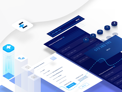 Emerline Presentation app dashboard desktop isometric ui ux