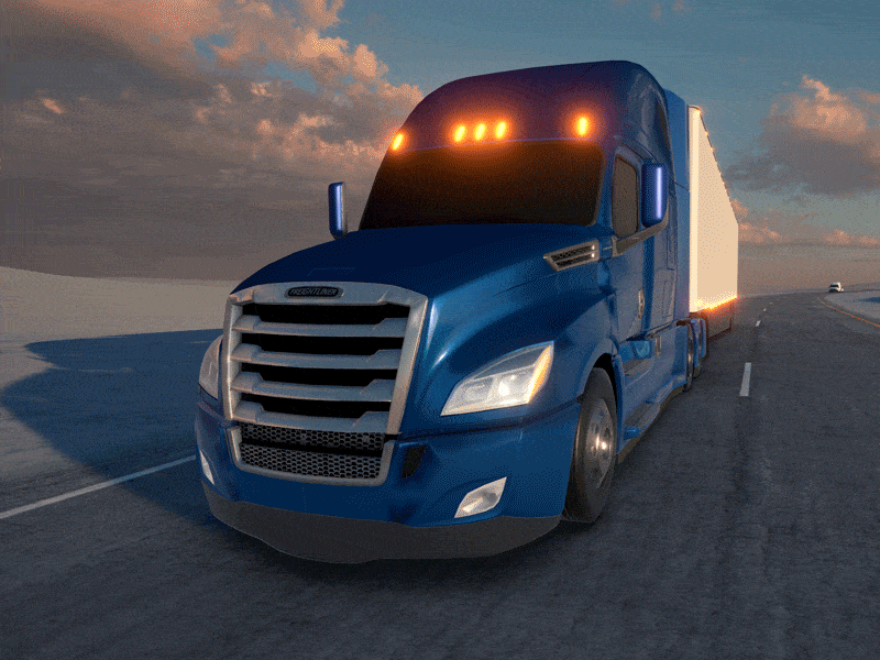 Daimler Truck Experience - Truck Exterior marker pulse radar reality render steering truck ui unity virtual vr wheel