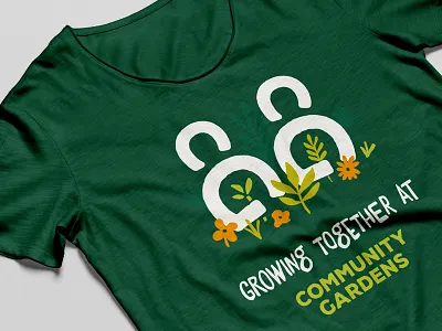 T-shirt Design - Community Gardens brand community dynamic gardens grow identity logo merchanise plants shirt t shirt texas