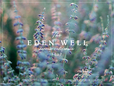 The Eden Well Logo Type branding eden education lockup logotype natural typography well