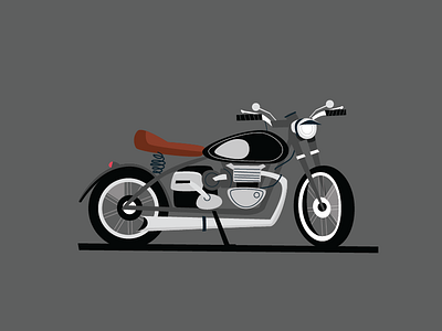 I can't remember what model this bike is bike flat harley illo illustration motorbike streetbike vintage