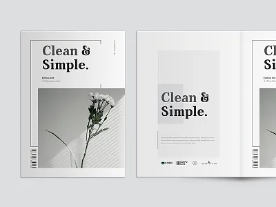 Clean And Simple Magazine Template clean clean template elegant fashion layouts magazine ads minimal modern multipurpose professional simple