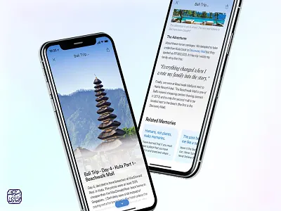 Memories – Trippy App (WIP) blog clean gradients interface memories minimal post travel trip ui ux white