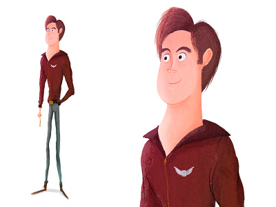 Aviator aviator character design illustration