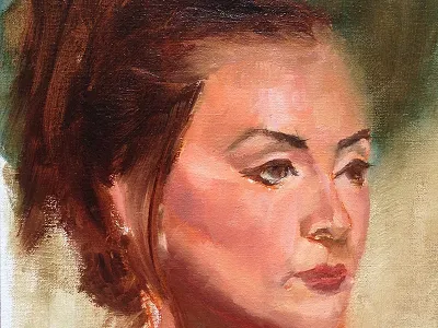 Ponytail art beauty canvas drawing fine art girl illustration life drawing oil painting painting portrait woman
