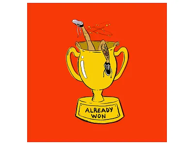 Already Won Kehlani - Album Art adobe album art already won illustration illustrator kehlani photoshop pop rb tattoos trophy vans