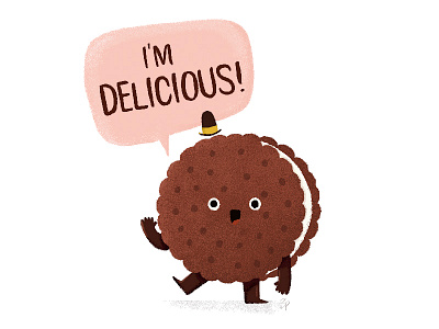 I'm Delicious! character cute icecream illustration photoshop texture