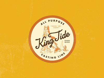King Tide Coaster branding fishing lettering logo portland restaurant retro script seafood vintage