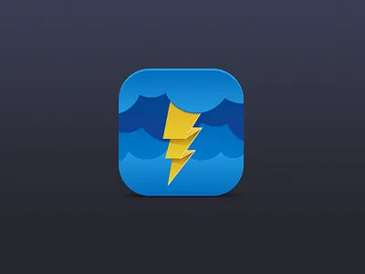 Weather Event app icon app icon clouds icon lightning material weather