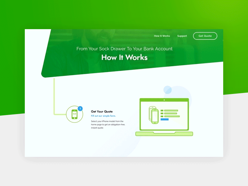 Website Page Animation Teaser animation designzillas how it works teaser ui website