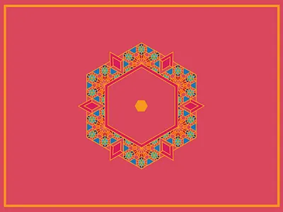 Tiled 001 geometric illusration tiles weddingcard