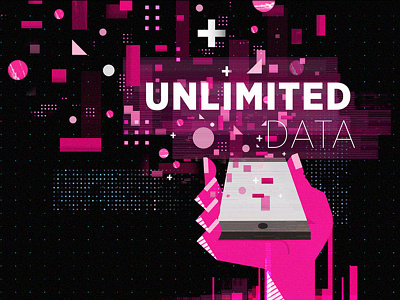 T-MOBILE ad commercial design graphic hand illustration illustrator mobile photoshop tmobile type