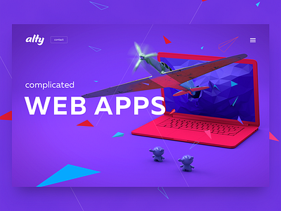 Mice and the plane 3d art c4d clean color design graphic design illustration typography ui visual design web