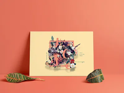 Hope floral hope modern motivational quote