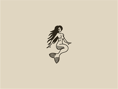 Mermaid earthy illustration mermaid minimal traditional