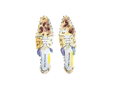 Leopard Oxfords portraits shoes watercolors